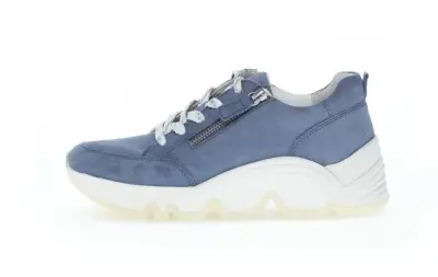 Baskets Gabor 83.462.16 Bleues - Cuir Nubuck Zip Grande Pointure Femme — photo 2