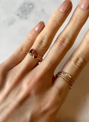 Nouveau ! ROOM SERVICE JEWELRY Bagues Rosie Tourmaline 54A — photo 2