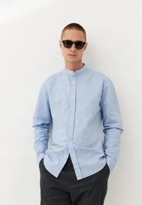 La chemise col officier - Bleu ciel