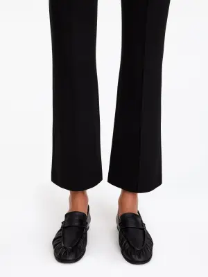 Pantalon évasé raccourci - Noir — photo 3