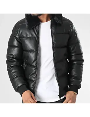 Blouson doudoune similicuir KAYMAXX — photo 2