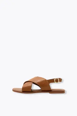 Sandales en cuir effet croco — photo 3