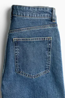 Wide High Waist Jeans - Bleu denim — photo 5