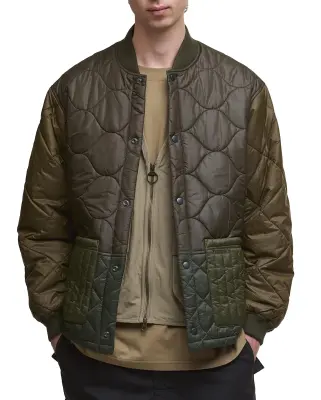 Cording Quilted Jacket Army Green — photo 2