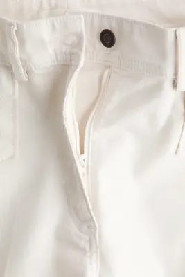 Pantalon évasé 7/8 - Blanc — photo 4