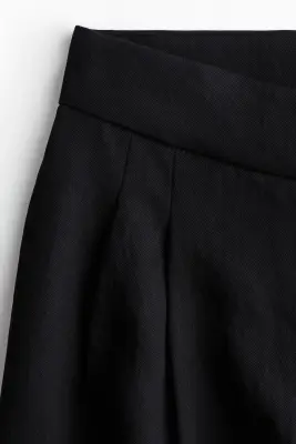 Pantalon en twill avec jambes ballon - Noir — photo 4