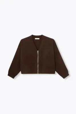 Gilet zippé col V Femme