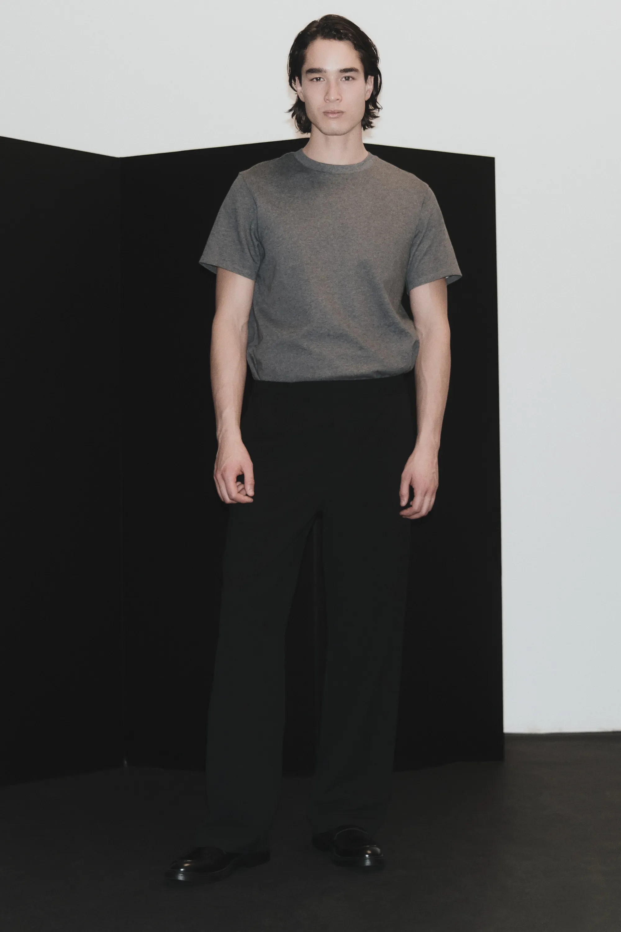 Pantalon large à taille élastique Four-way Stretch - Noir