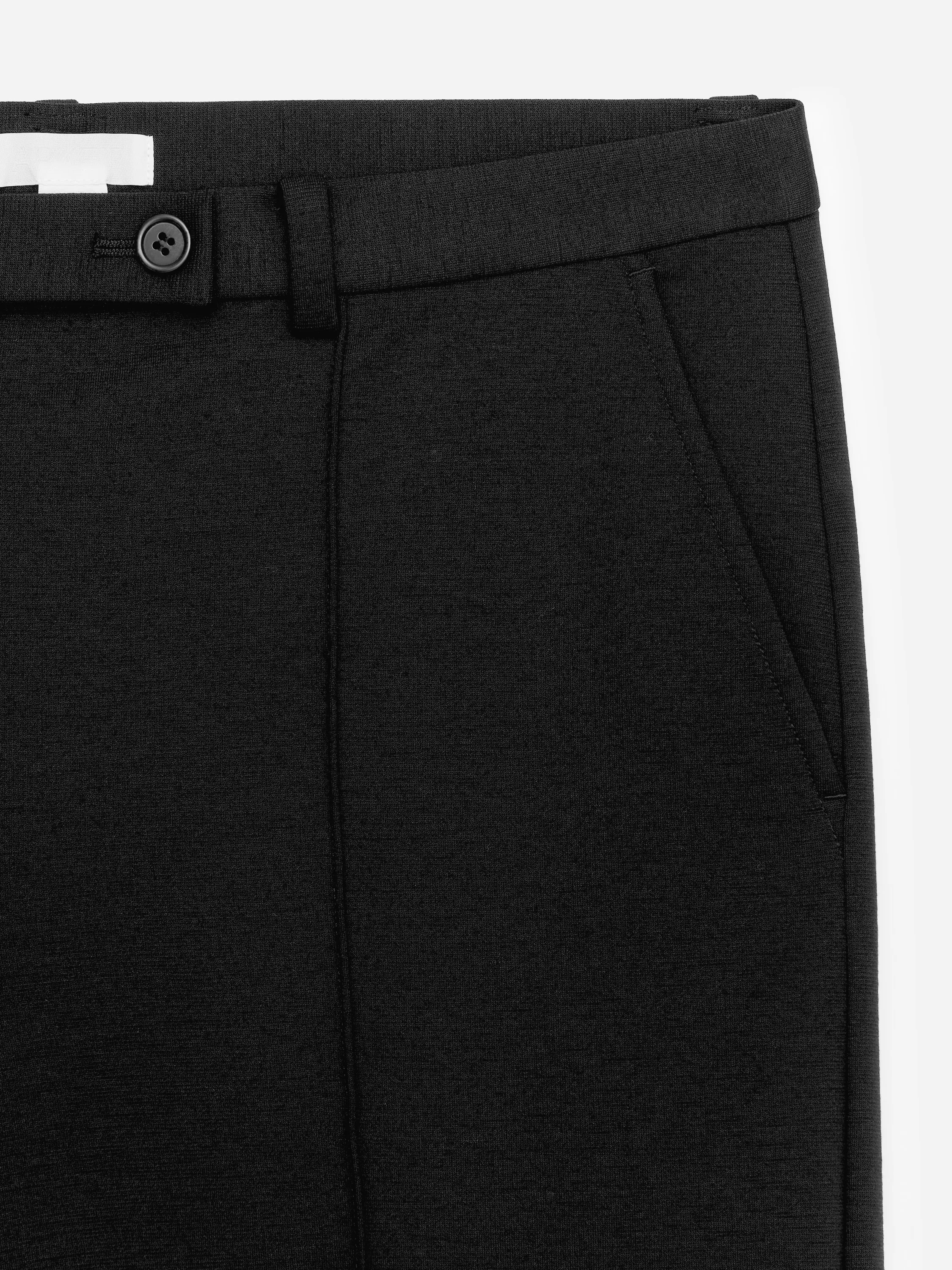 Pantalon avec plis surpiqués - Noir