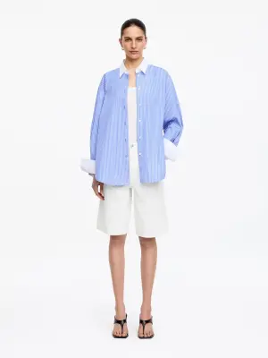 Short long en jean - Blanc — photo 1