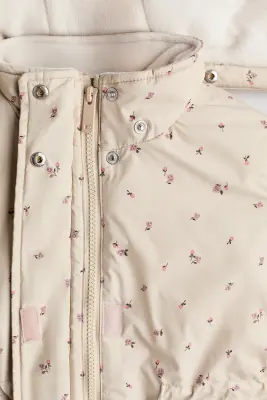 Water-repellent parka - Beige clair/fleuri — photo 2