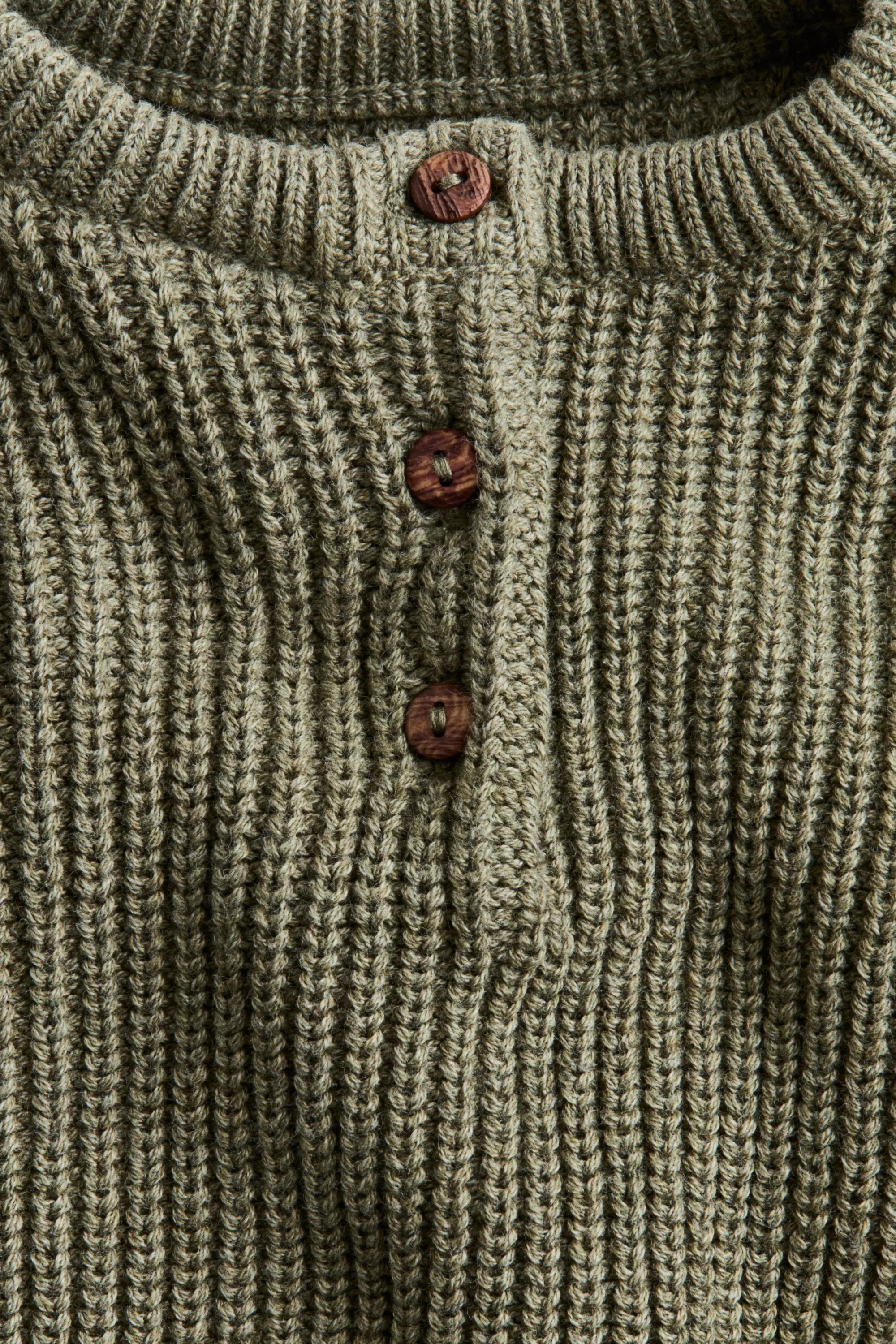 Ensemble 2 pièces en maille de coton - Vert kaki