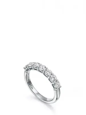 Bague alliance FOREVER Pt950 en platine 950 millièmes et demi-tour de diamants 3,5 mm Prix boutique 12 300 € — photo 1