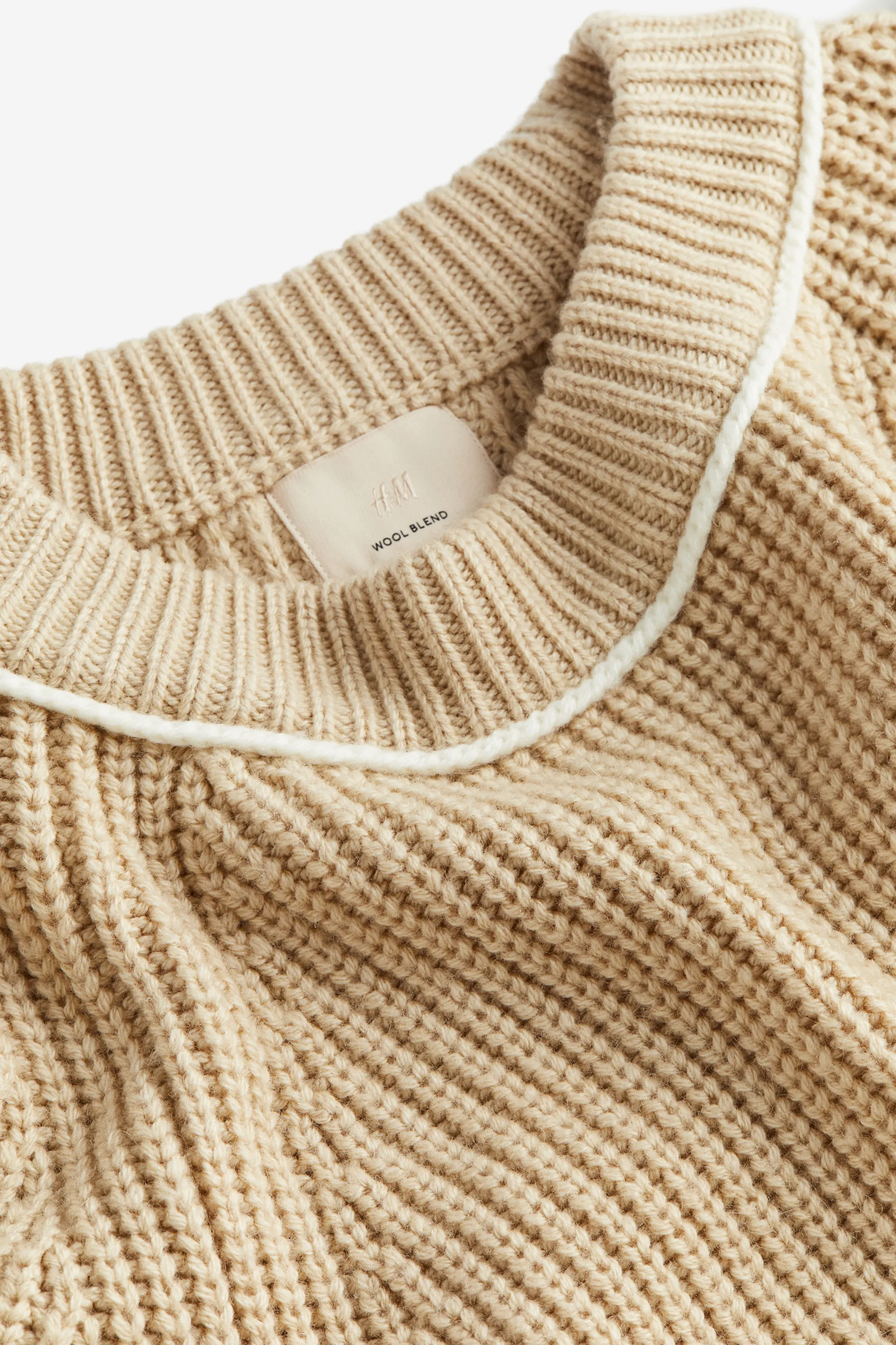 Pull en laine mélangée - Beige clair