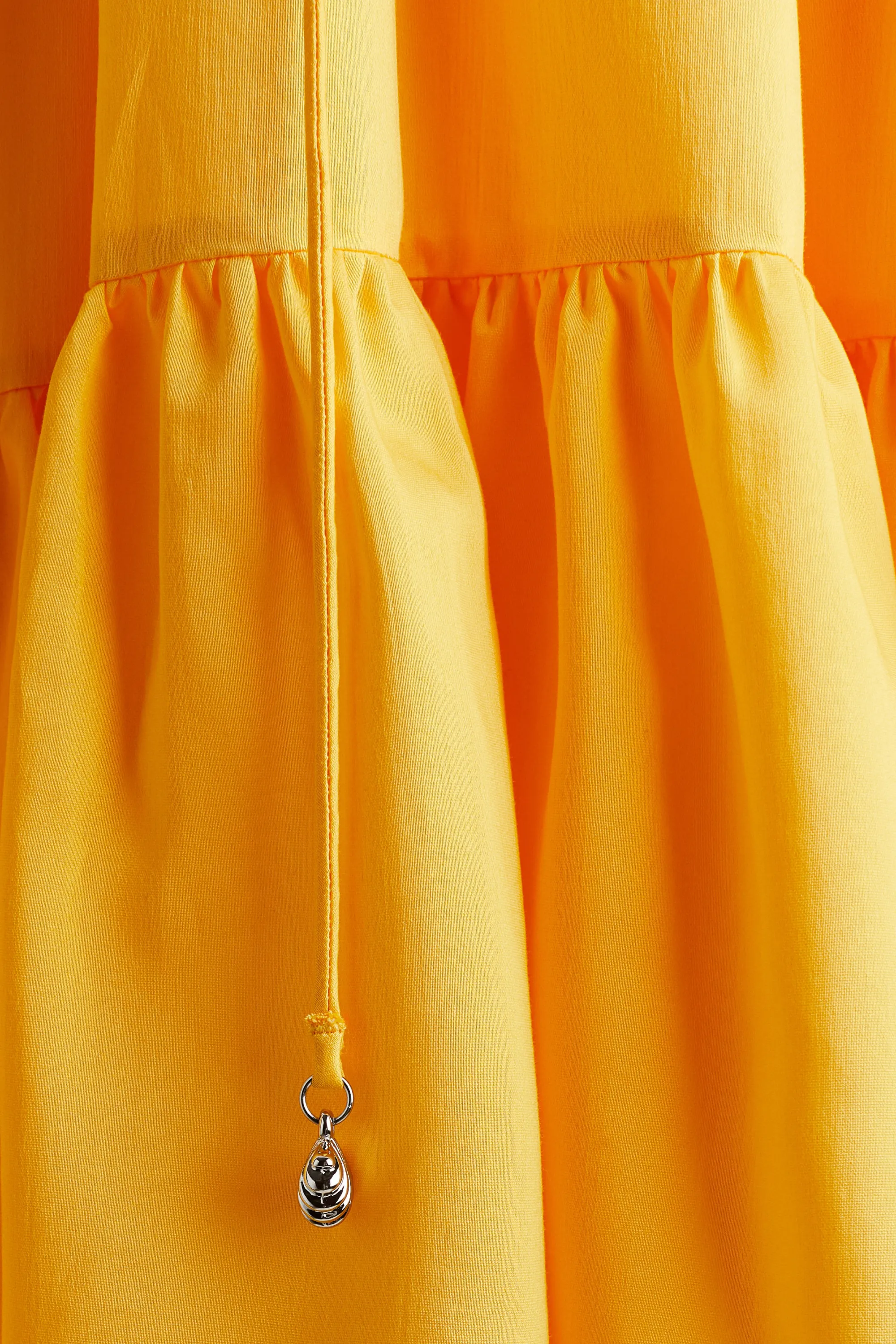 Robe trapèze à étages - Jaune