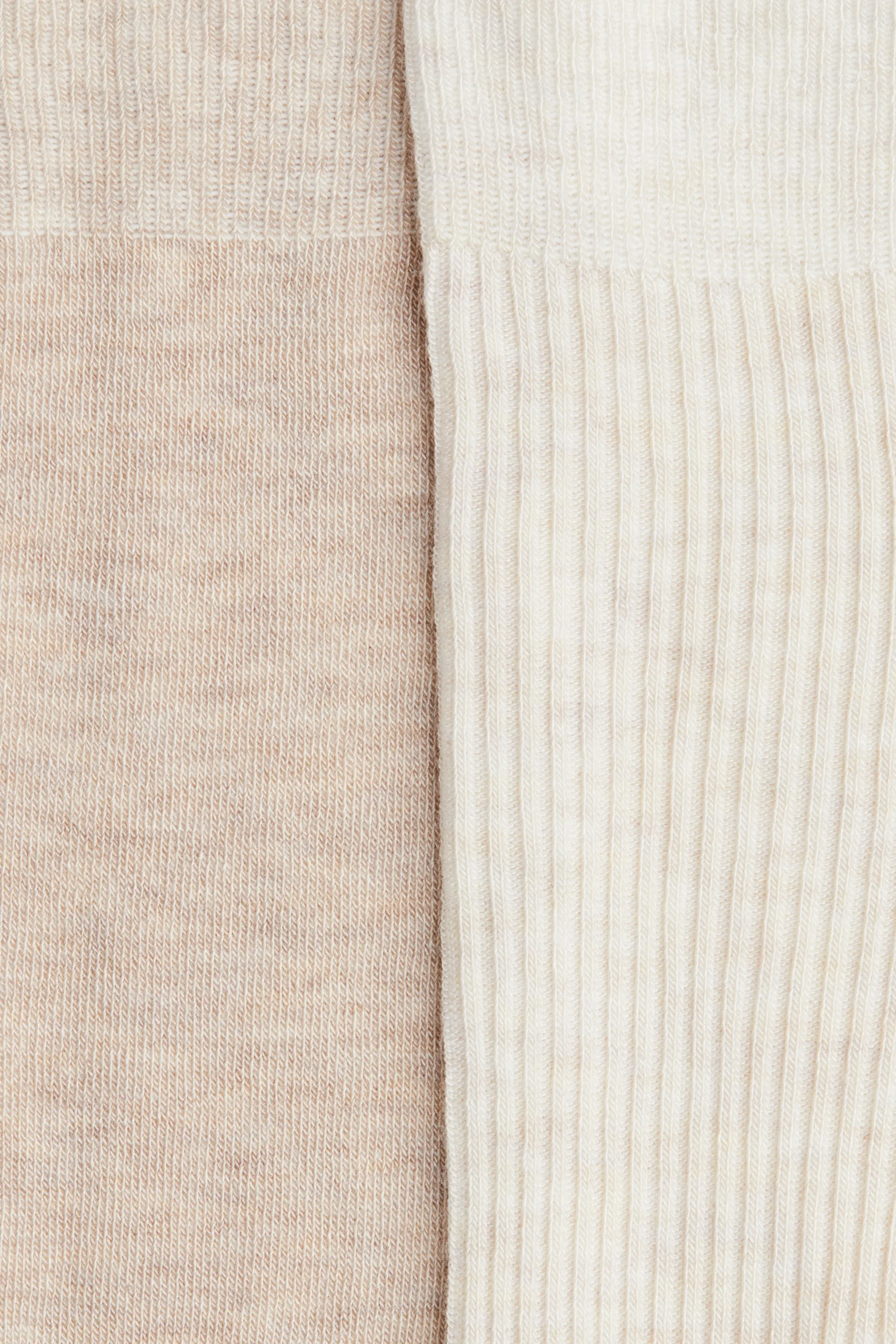 Lot de 2 paires de chaussettes - Beige clair chiné