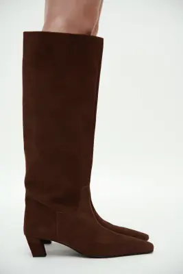 Bottes de hauteur genou - Marron foncé — photo 1