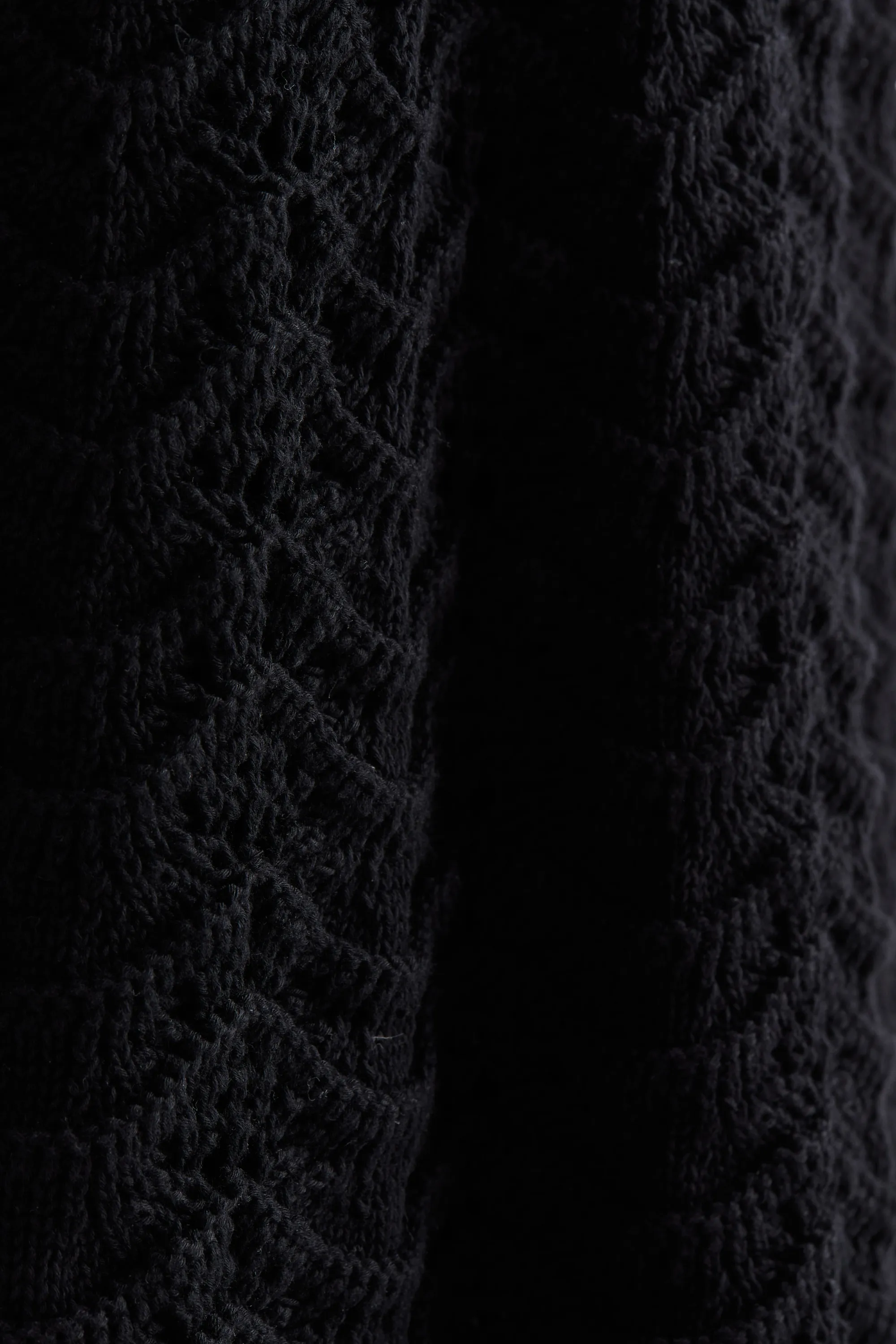 Robe en maille pointelle - Noir