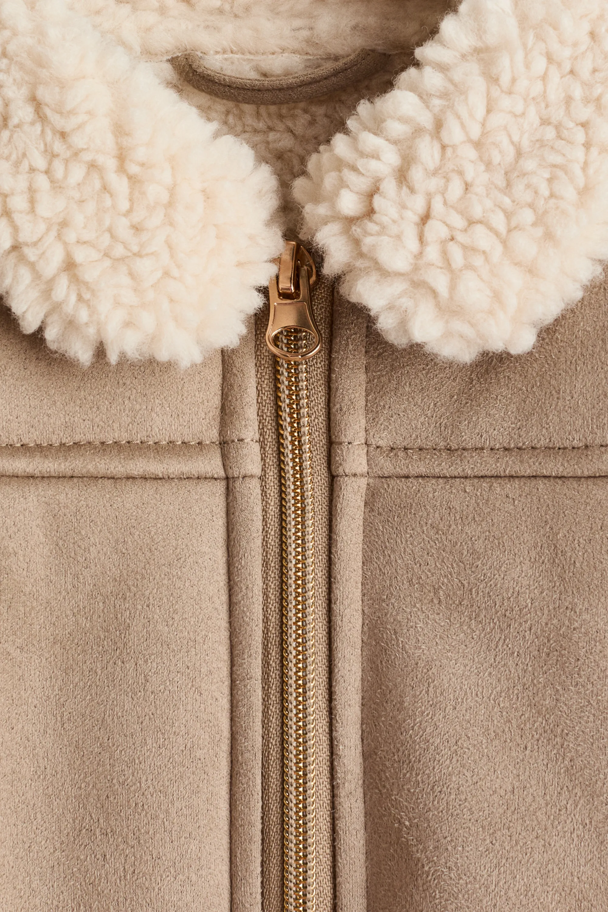 Veste en tissu Teddy bear - Beige clair