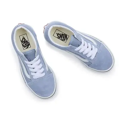 chaussures skateboard enfant vans old skool – theory / dusty blue — photo 4