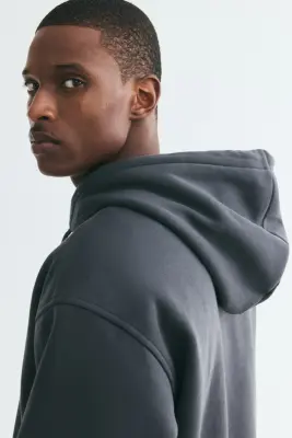 Hoodie Loose Fit - Gris foncé — photo 2