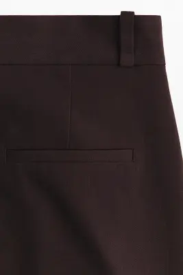 Pantalon à pinces avec jambes larges - Marron foncé — photo 4