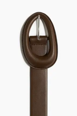 Ceinture en tissu enduit - Marron — photo 4