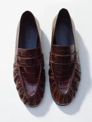 Mocassins en cuir souple - Marron — photo 3