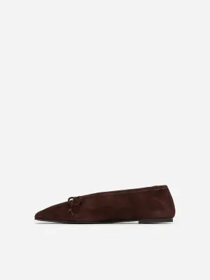 Ballerines en cuir - Marron — photo 4