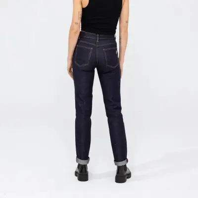 Jeans demi slim lin brut taille haute Charlie — photo 2