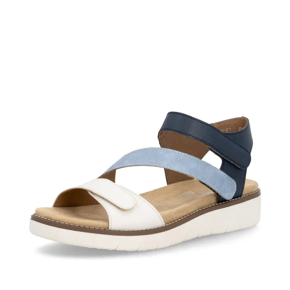 Sandales Remonte D2050-15 Bleu Marine - Velcro Grande Pointure Femme