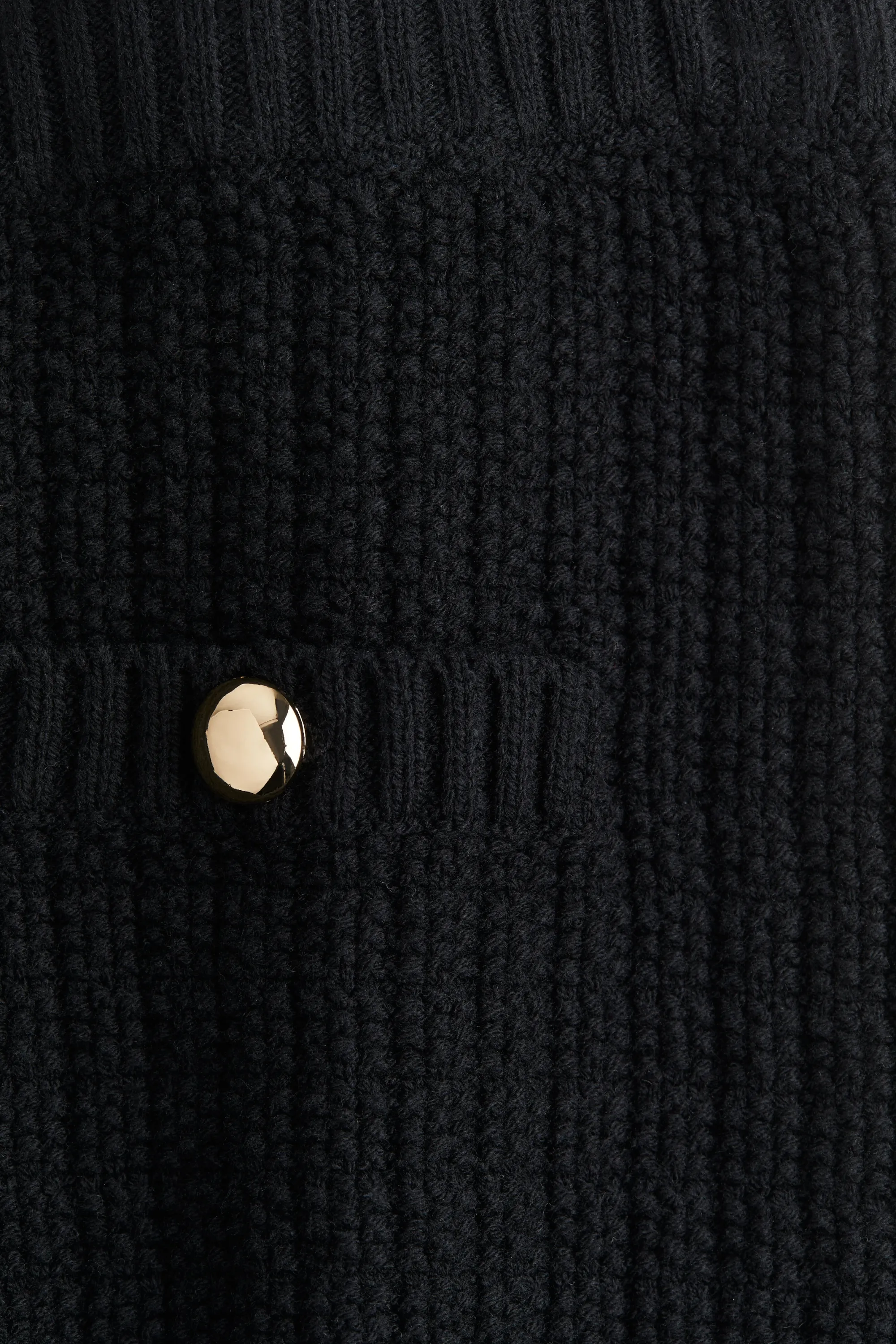 Mini short au point de riz - Noir