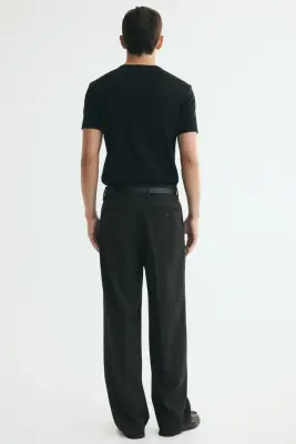 Pantalon de costume Relaxed Fit - Noir/rayures tennis — photo 2