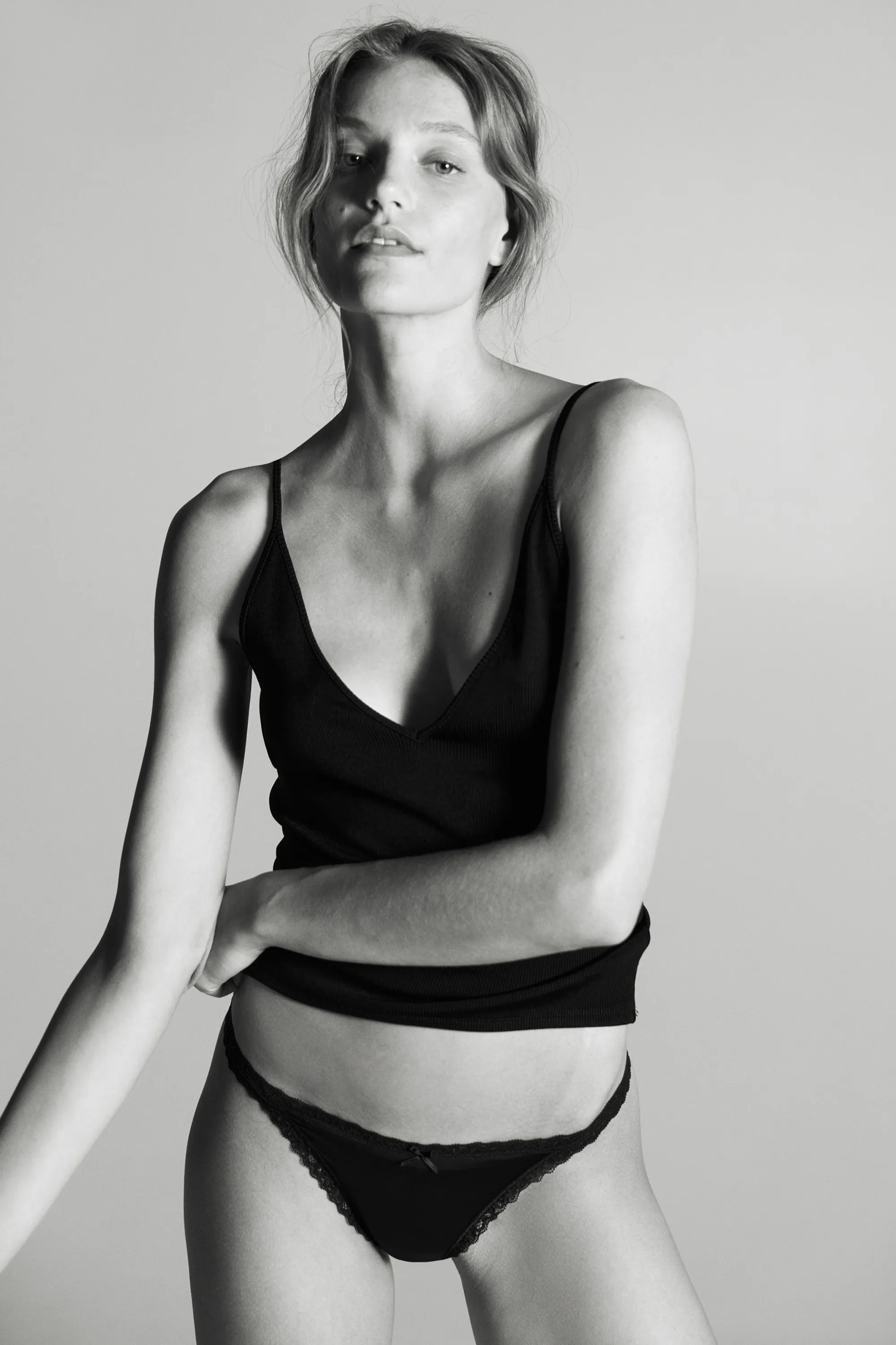 Lot de 3 strings Tanga en microfibre - Noir