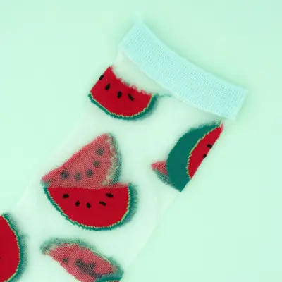 Chaussettes transparentes Pastèque Coucou Suzette — photo 3