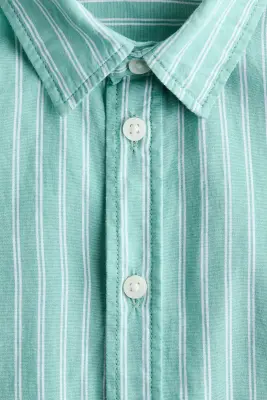 Chemise en coton - Turquoise/rayé — photo 3
