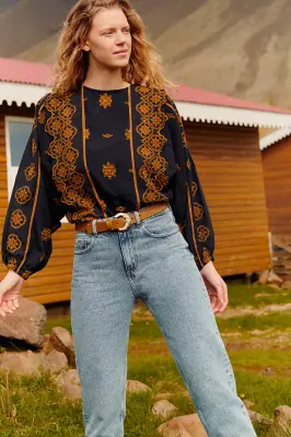 blouse scarlie marine — photo 1