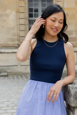 Robe Aimée - rayé bleu — photo 5