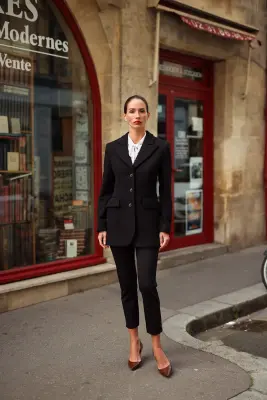 Victoire Blazer Coat - Black — photo 2