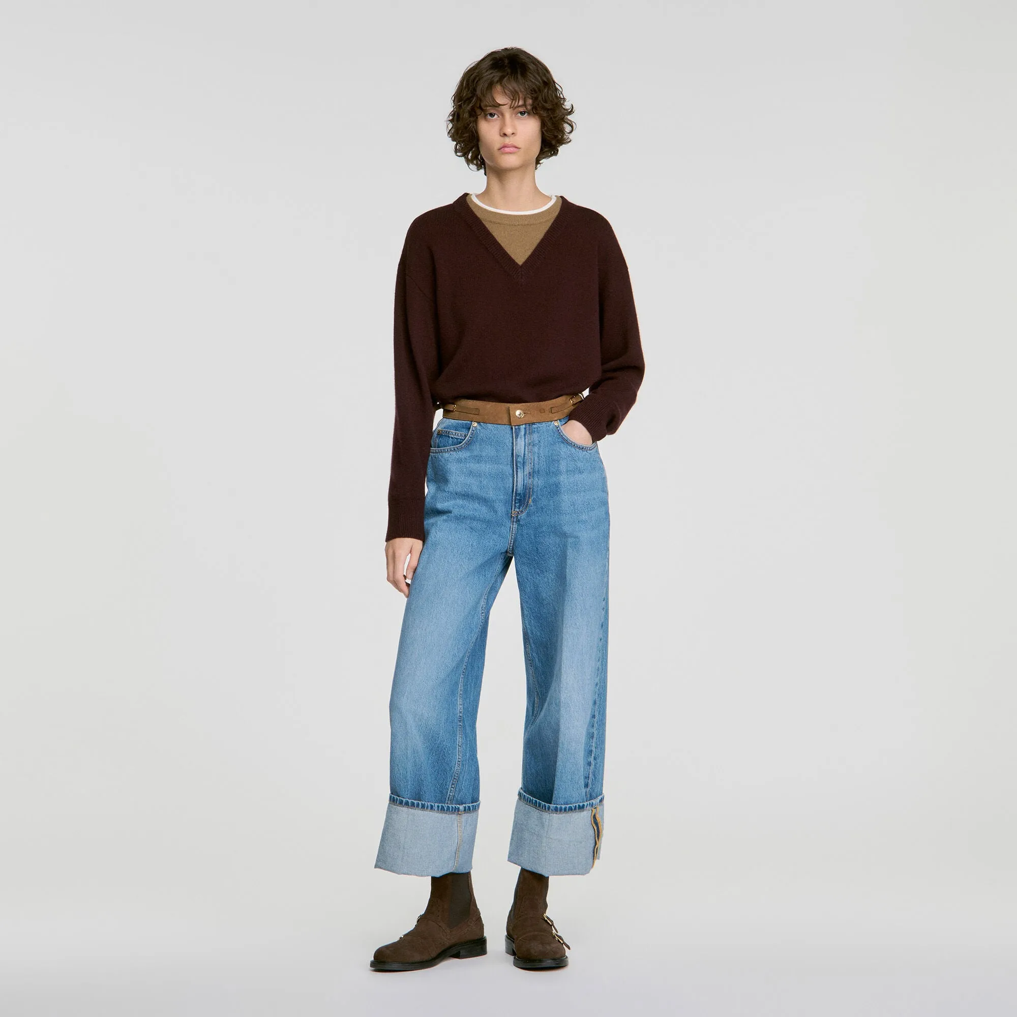 Pull 2 en 1 laine et cachemire