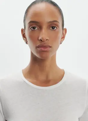 T-shirt en coton organique et cachemire — photo 3