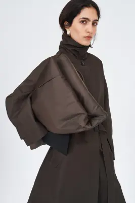 Très grand sac shopping matelassé - Taupe foncé — photo 2