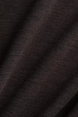 Robe longue en laine - Marron foncé — photo 5