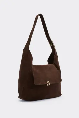 Sac Gala croûte de cuir moka — photo 3