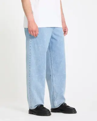 Pantalon Volcom freazy loose elastic waist denim – pale aqua — photo 3