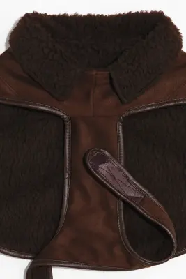 Manteau pour chien doublé de tissu Teddy bear - Marron foncé — photo 3