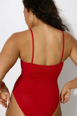 Maillot de bain paddé - Rouge — photo 2