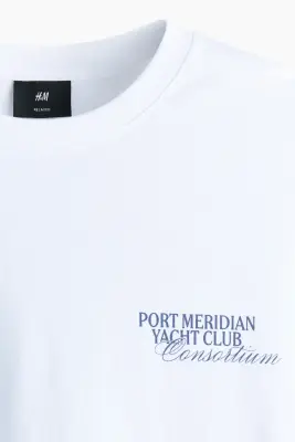 T-shirt imprimé Loose Fit - Blanc/Port Meridian Yacht Club — photo 5