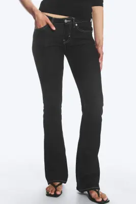 Jean bootcut skinny taille basse Luna - Blue Rinse – Bleu foncé — photo 1