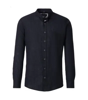CASA MODA CHEMISE LIN COL MAO Noir — photo 2